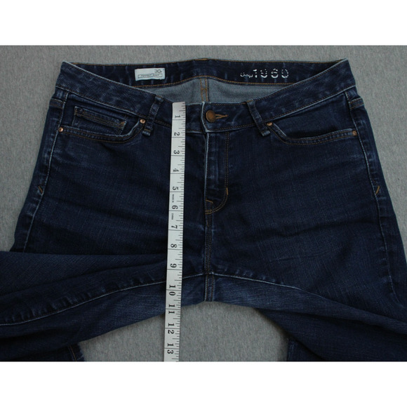 Gap Jeans Womens 30 Blue Denim Stretch Pockets Mid-Rise Perfect Bootcut Leg - Picture 6 of 7